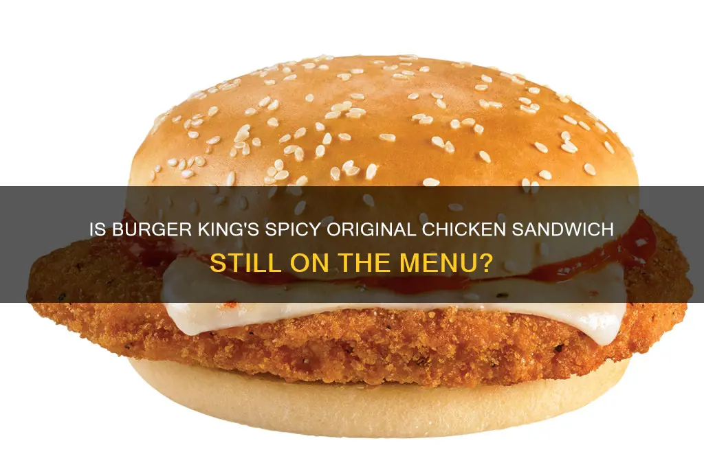 does burger king still have the spicy original chicken sandwich