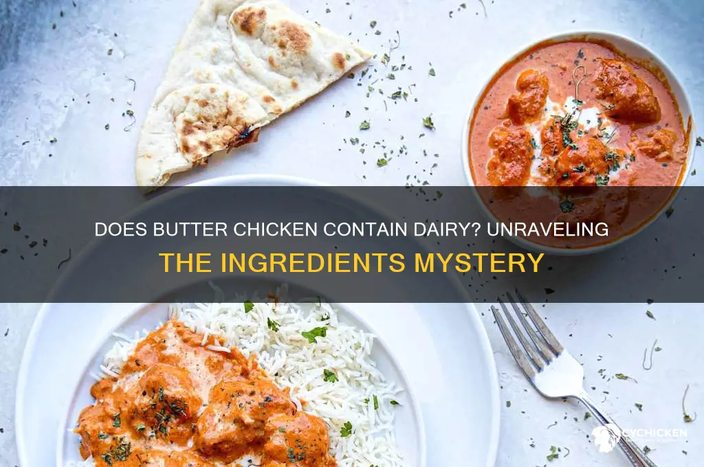 does butter chicken have dairy in it