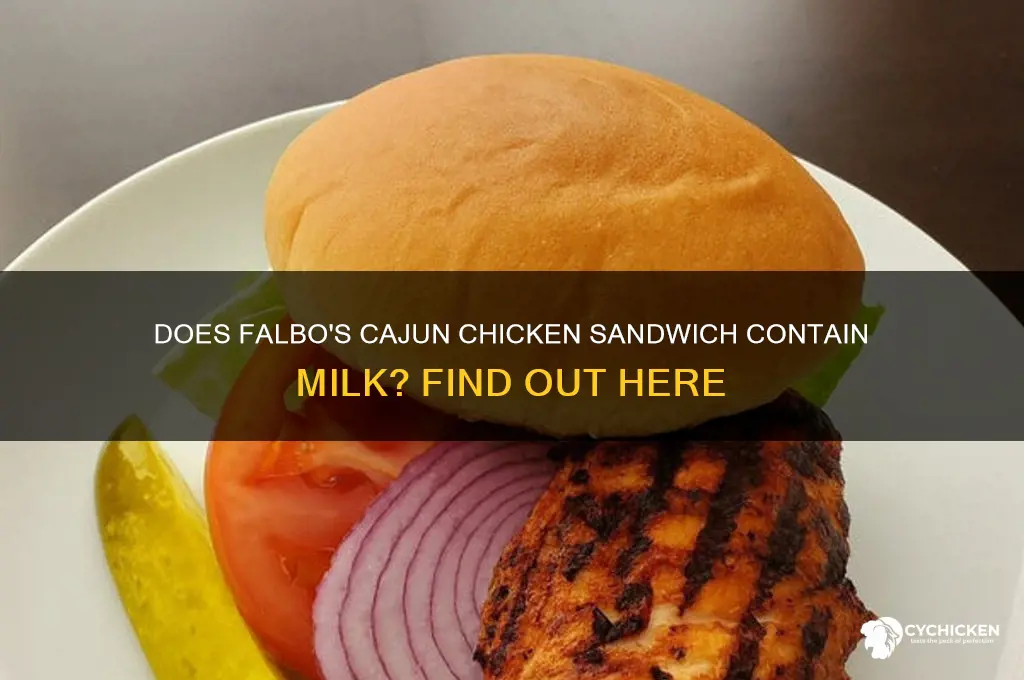 does cajun chicken sandwich from falbo