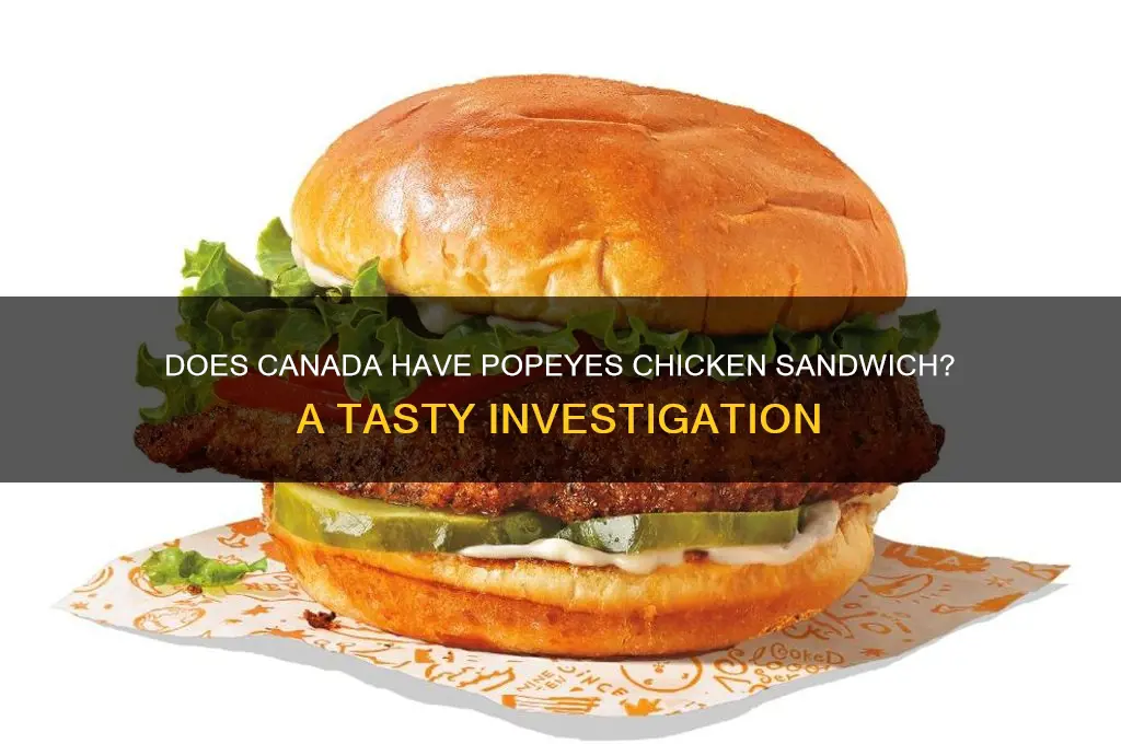 does canada have popeyes chicken sandwich