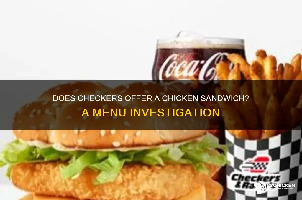 does checkers have a chicken sandwich