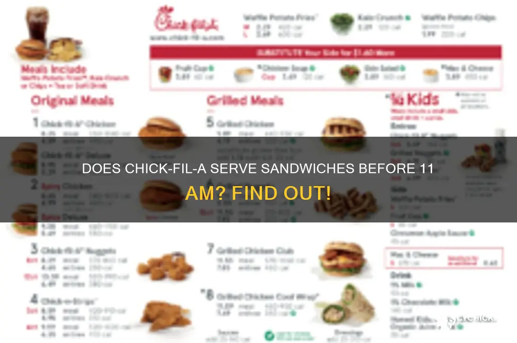 does chick fil a do sandwiches before 11