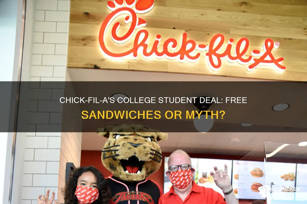 does chick fil a give free sandwiches to college students