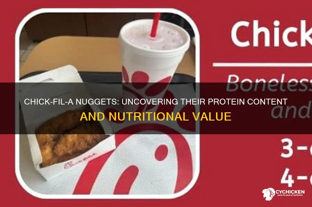 does chick fil a nuggets have protein