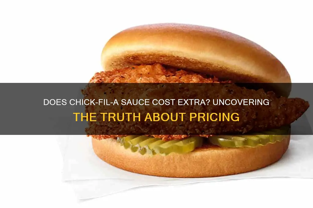 does chick fil a sauce cost extra