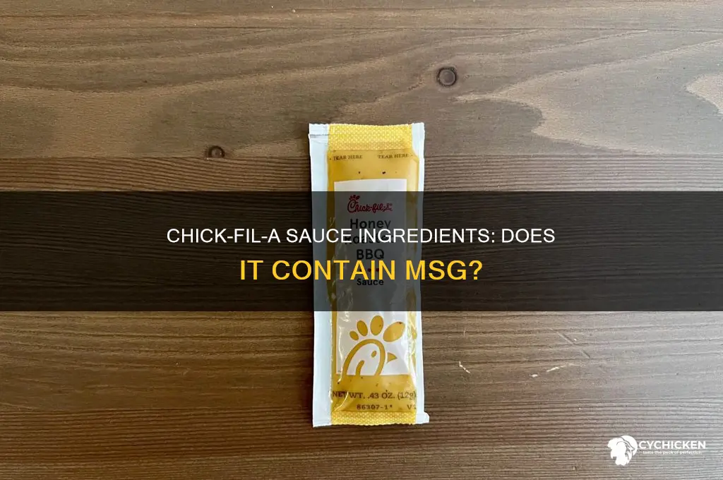 does chick-fil-a sauce have msg