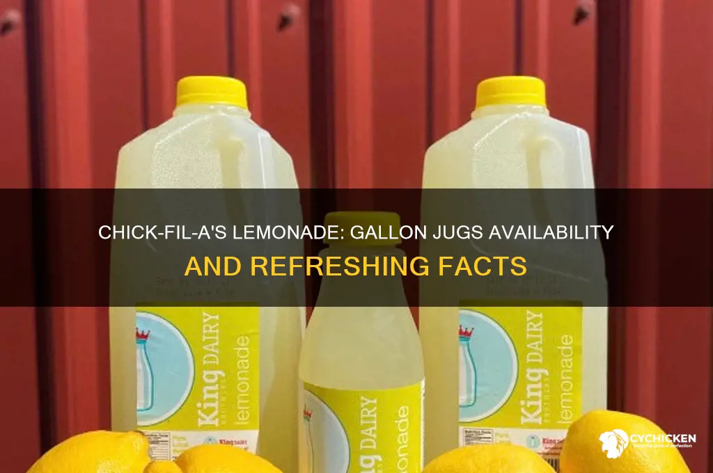 does chick filet have gallon jugs of lemonade