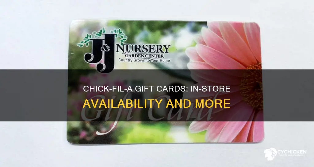 does chick filet sell gift cards in their restaurants