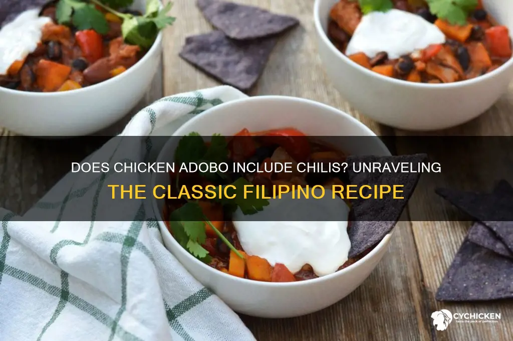 does chicken adobo have chilis in it