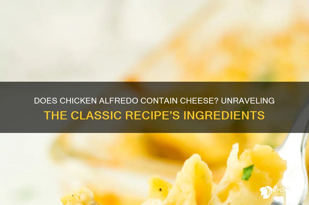 does chicken alfredo have cheese in it