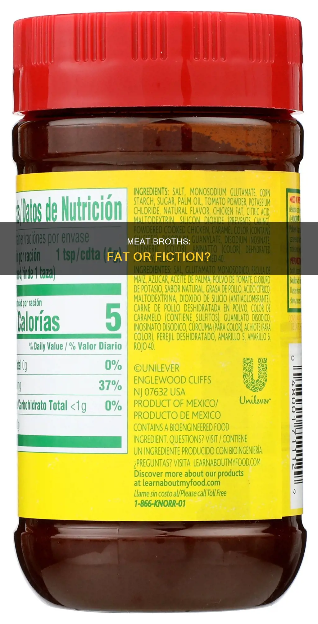 does chicken and beef bouillon have fat in it