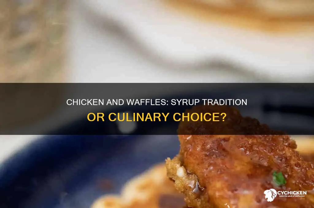 does chicken and waffles come with syrup
