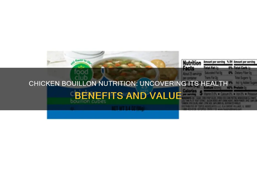 does chicken bouillon have any nutritional value