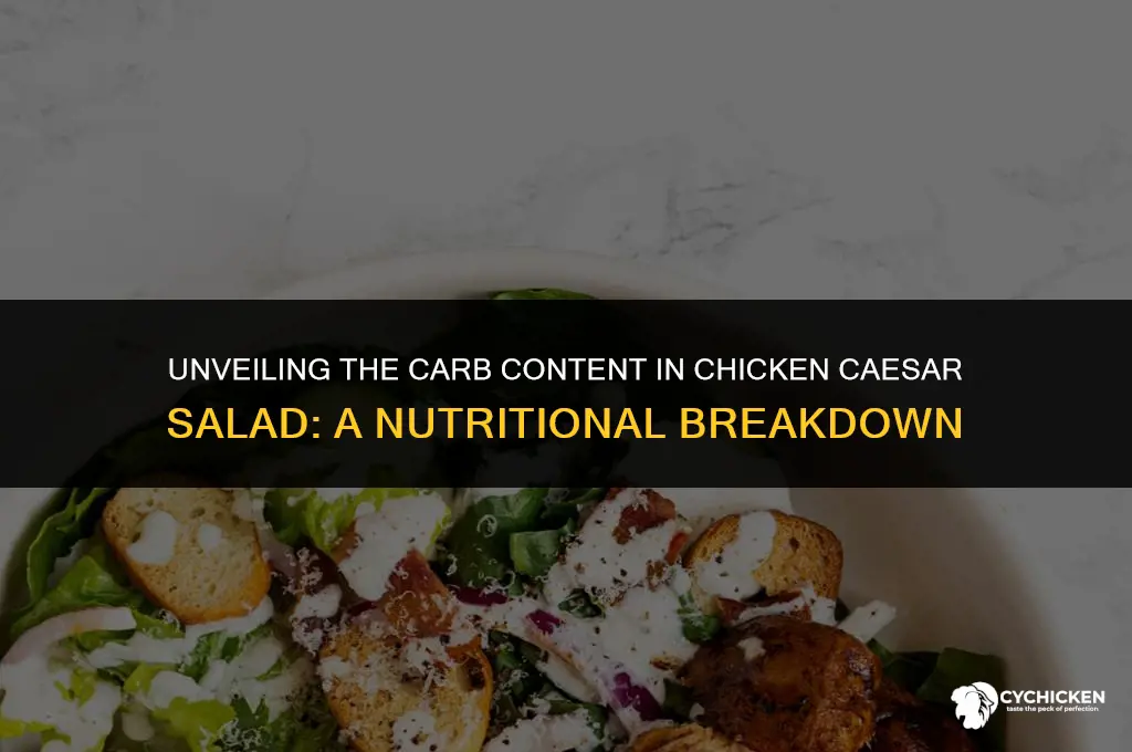 does chicken caesar salad have carbs