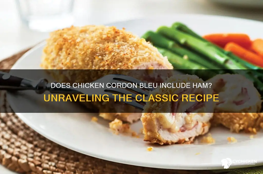 does chicken cordon bleu have ham in it