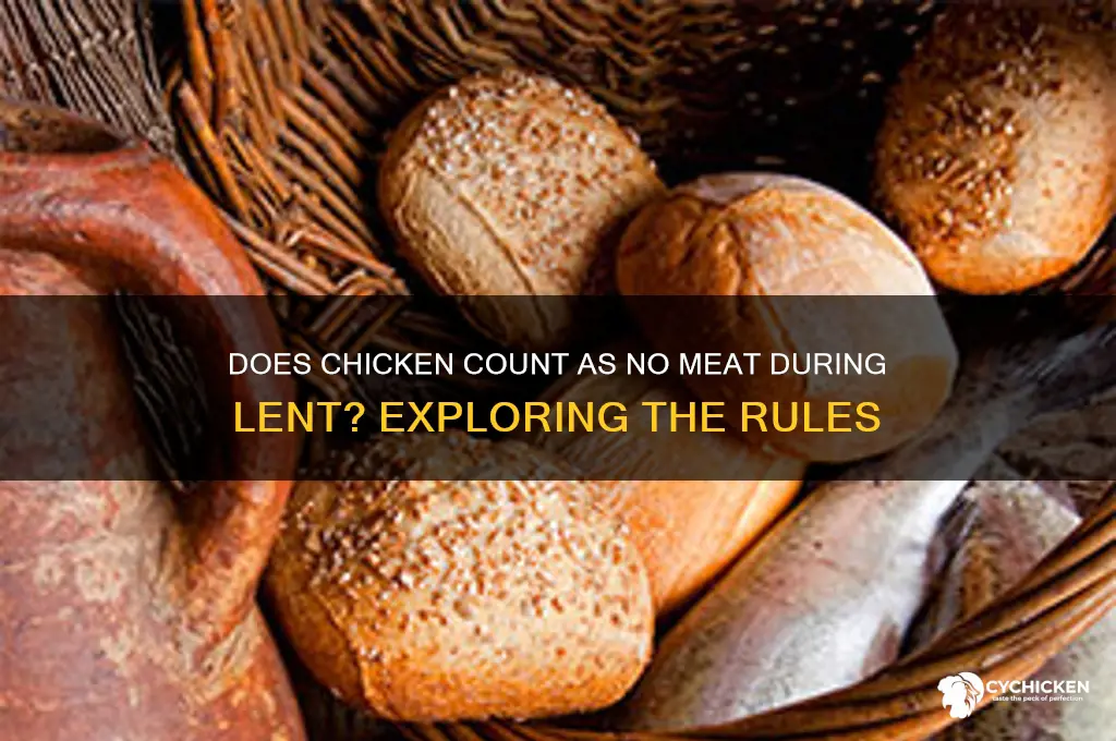 does chicken count as no meat during lent