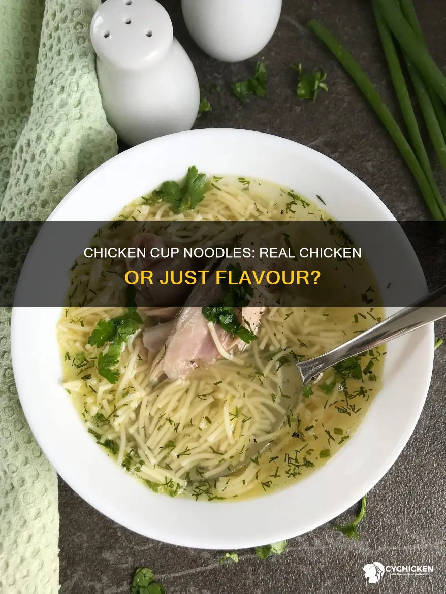 does chicken cup of noodle have chicekn i it