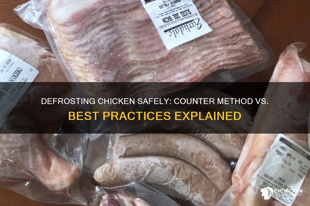 does chicken defrost faster on the counter