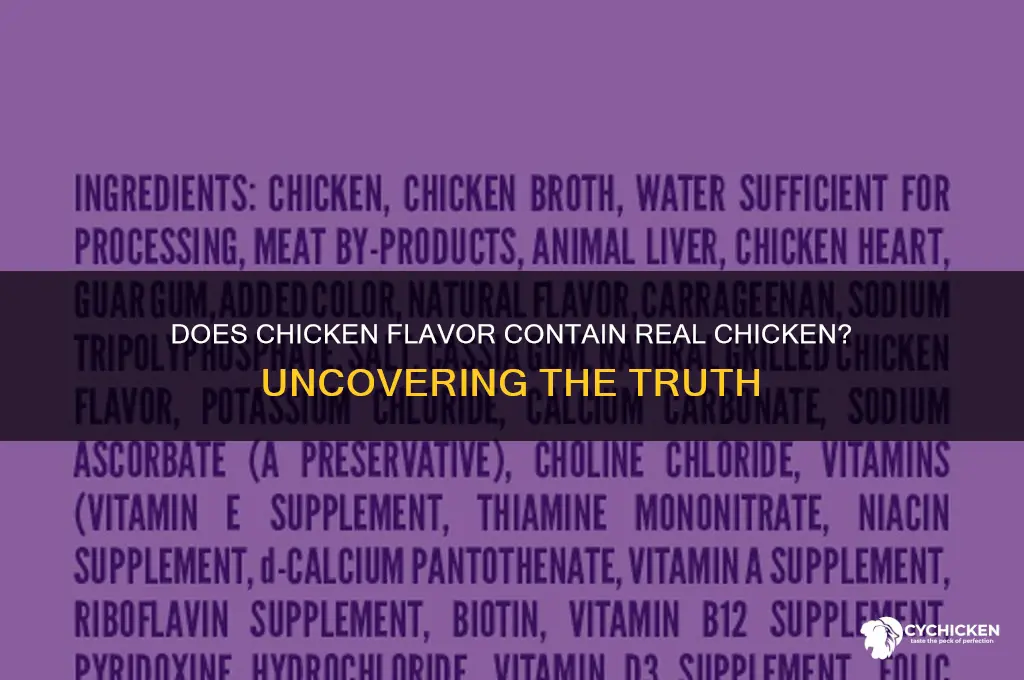 does chicken flavor have chicken in it