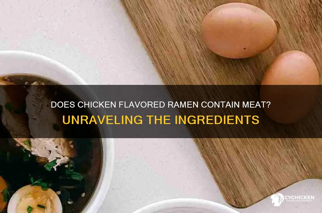 does chicken flavored ramen have meat in it