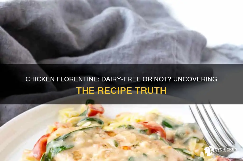 does chicken florentine have dairy in it