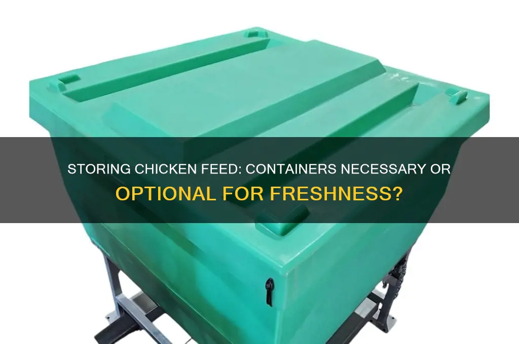 does chicken food have to be in containers