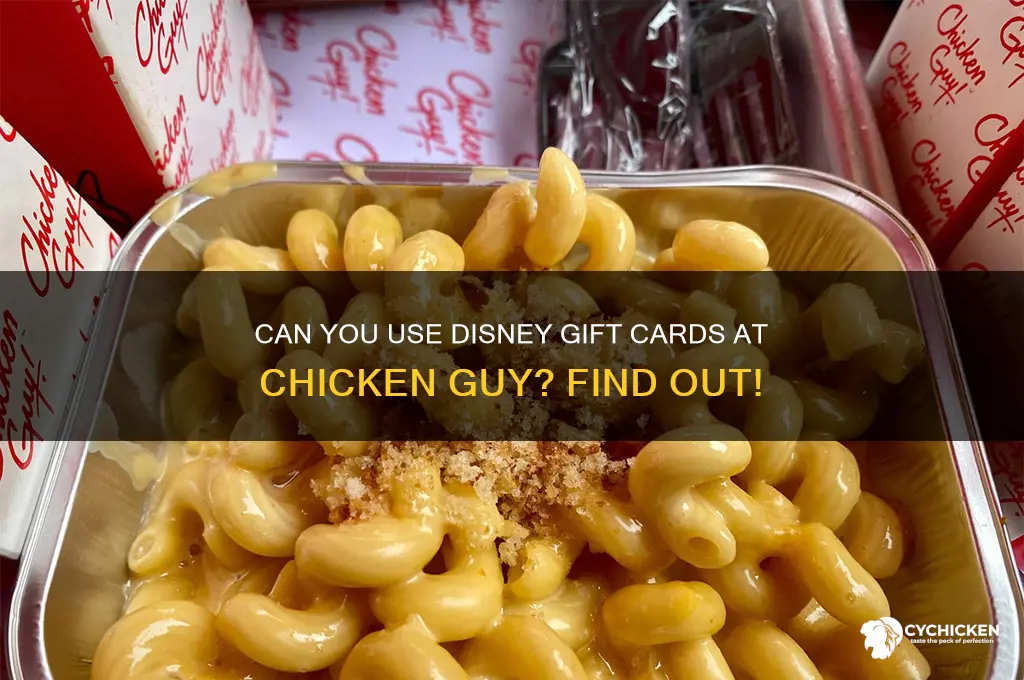 does chicken guy accept disney gift cards