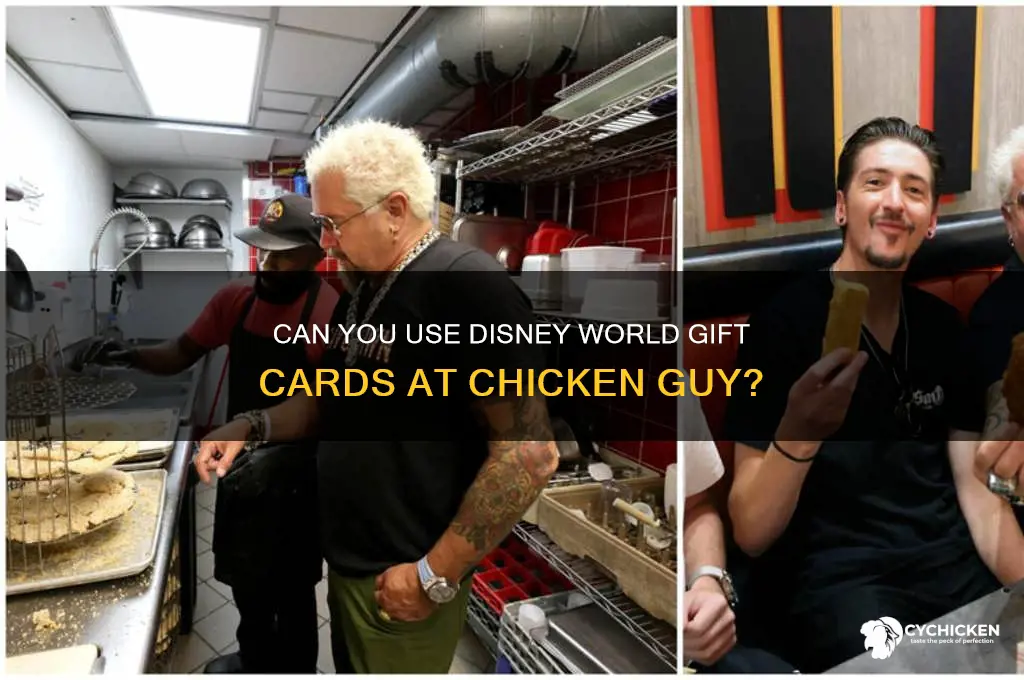 does chicken guy take disney world gift cards