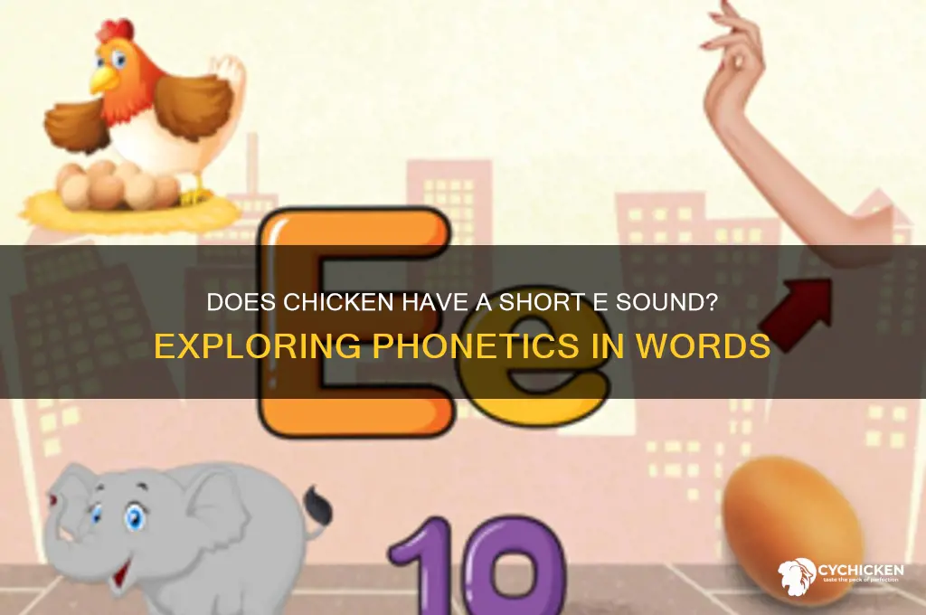 does chicken have a short e sound