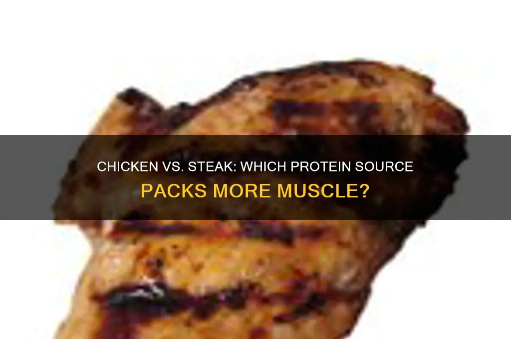 does chicken have more protein than steak