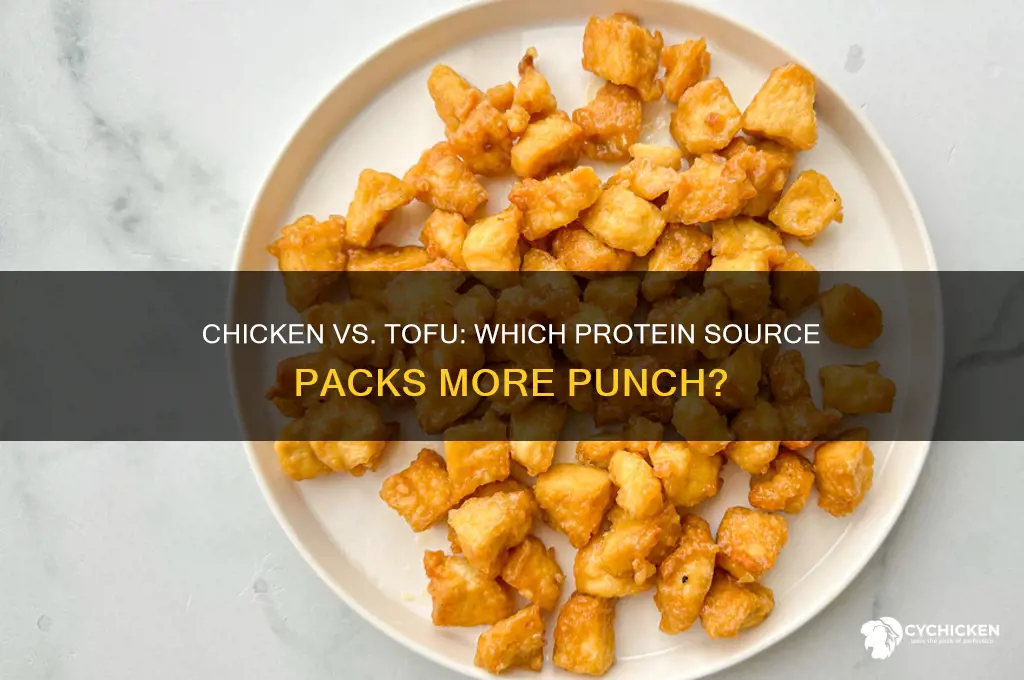 does chicken have more protein than tofu