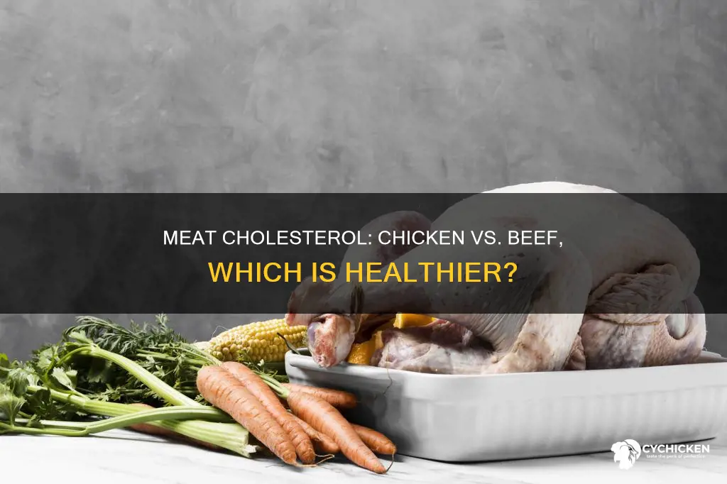 does chicken have the same amount of cholesterol as beef