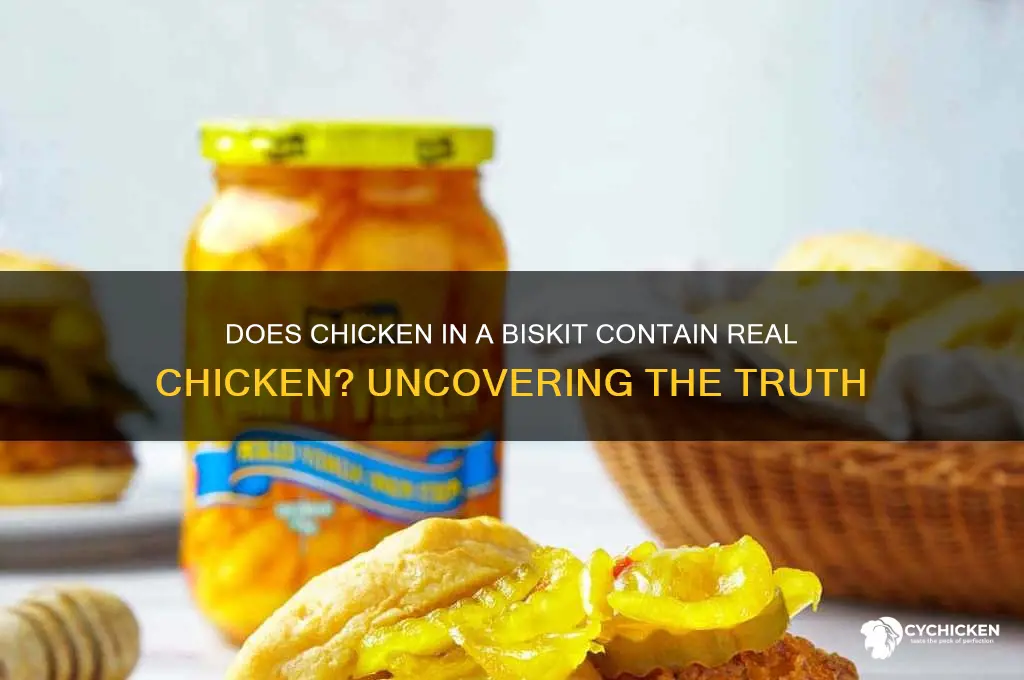 does chicken in a biskit have real chicken