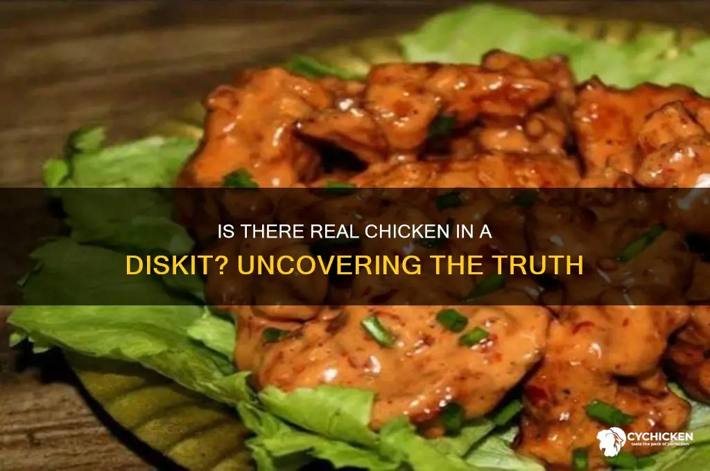 does chicken in a diskit have real chicken