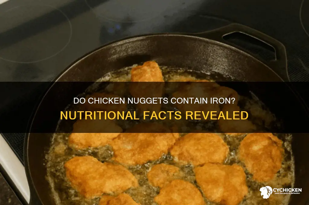 does chicken nuggets have iron