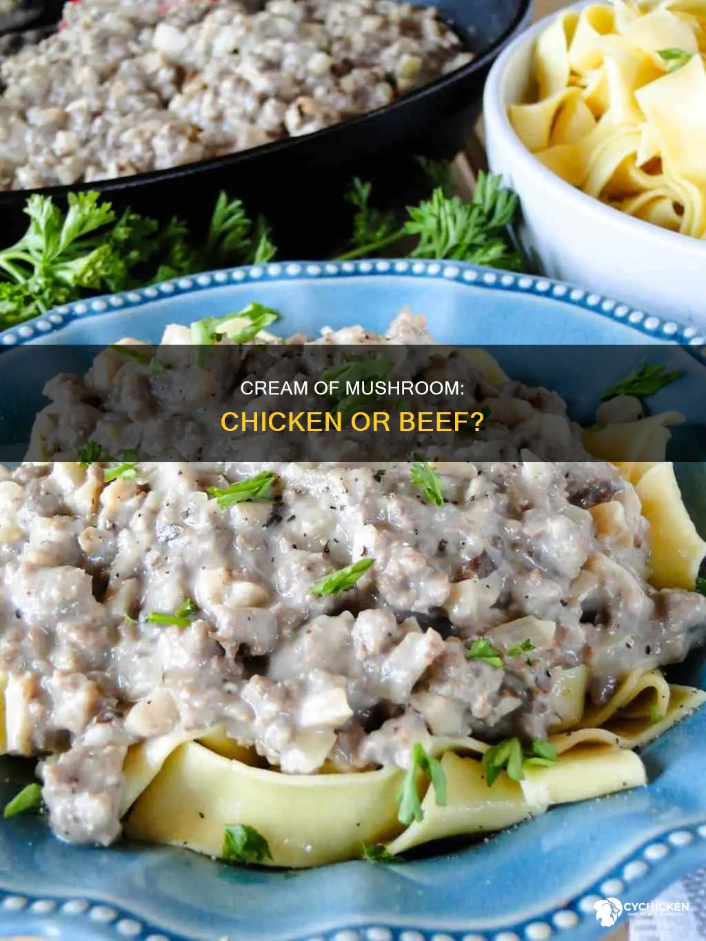 does chicken or beef go with cream of mushroom
