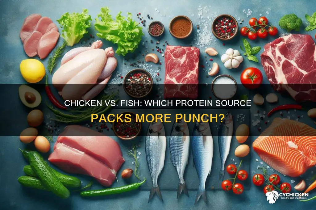 does chicken or fish have more protein