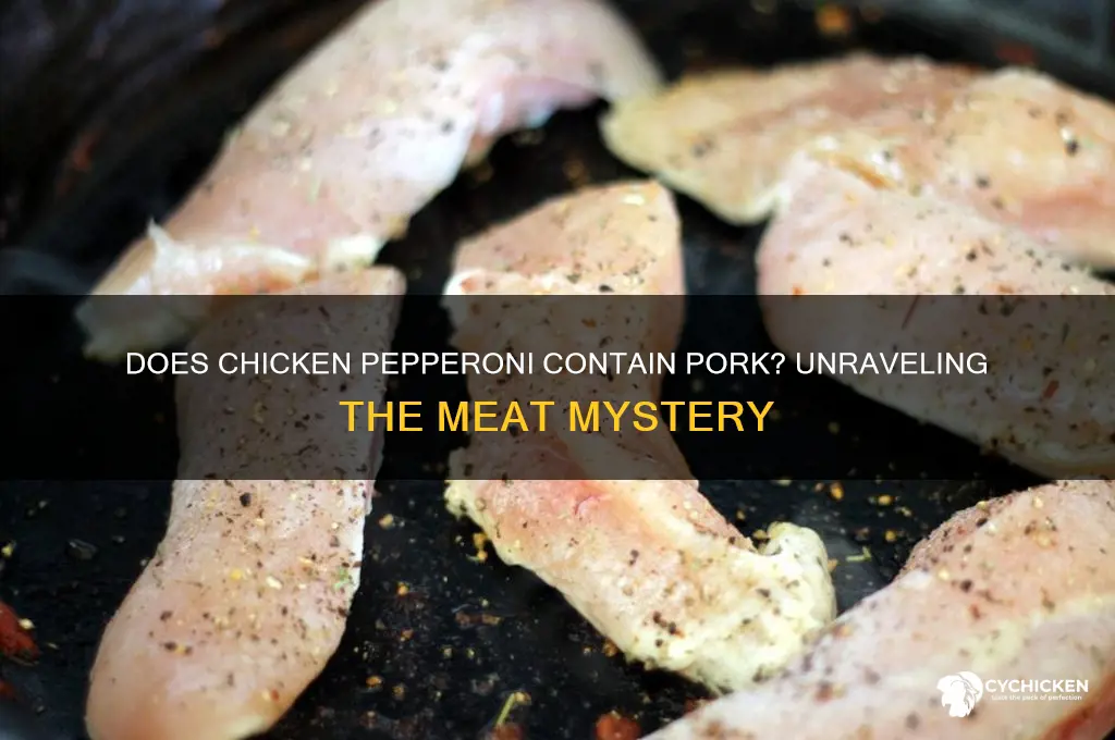 does chicken pepperoni have pork in it