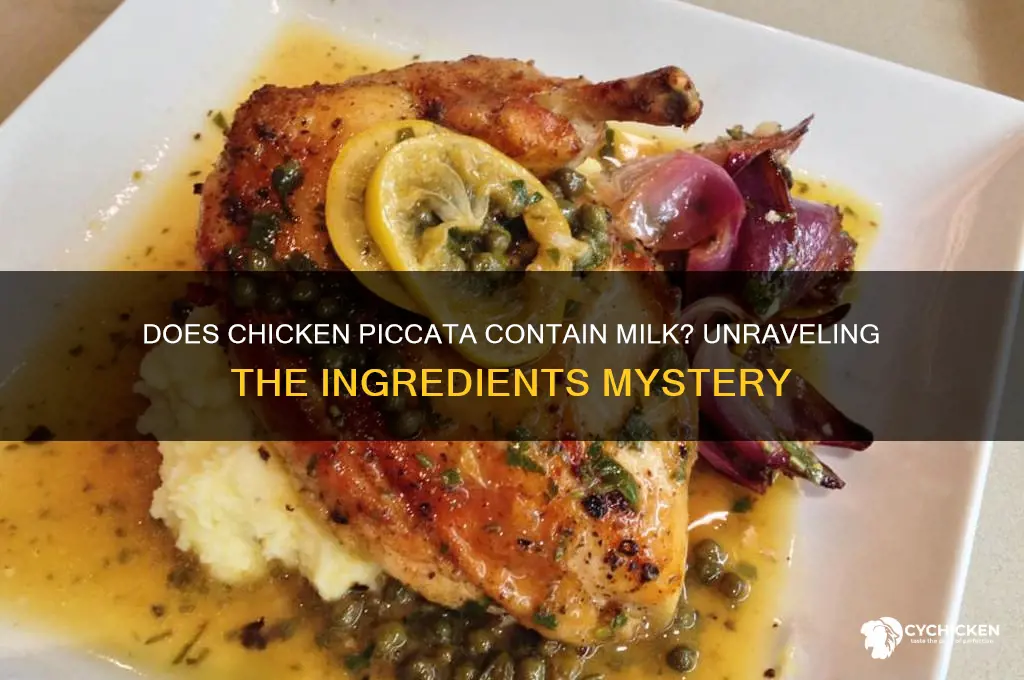 does chicken piccata have milk in it