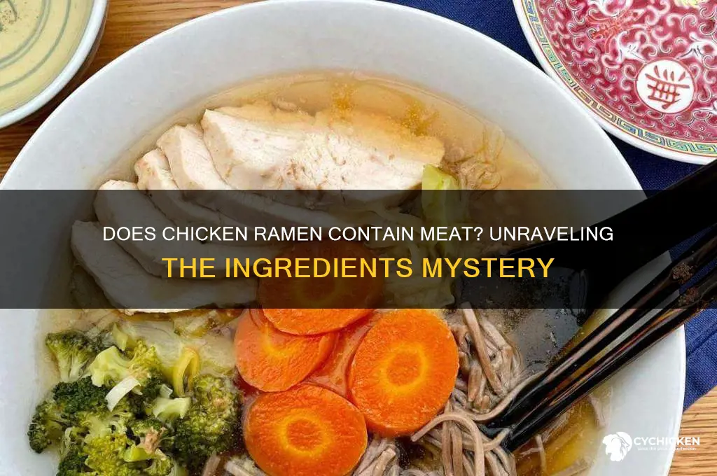 does chicken ramen have meat in it