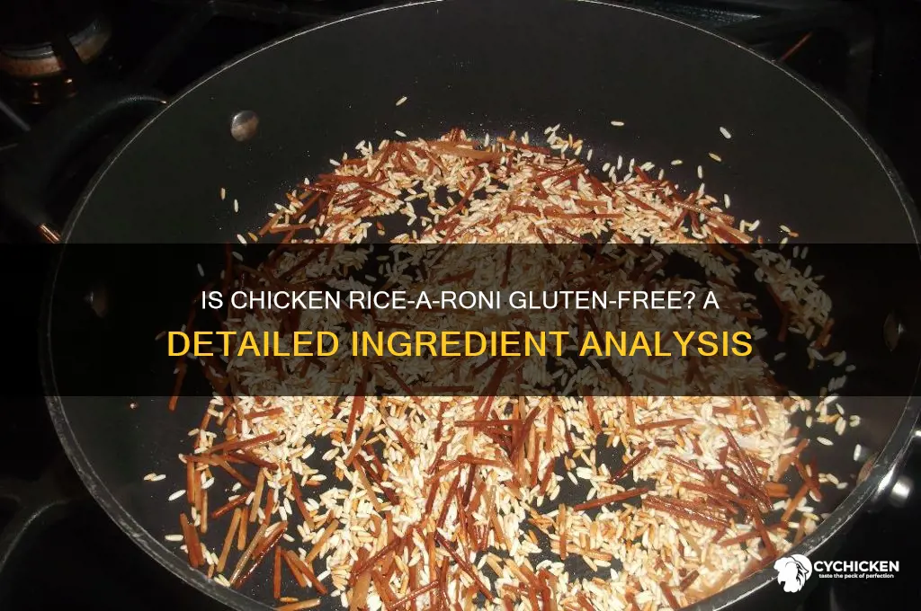 does chicken rice a roni have gluten