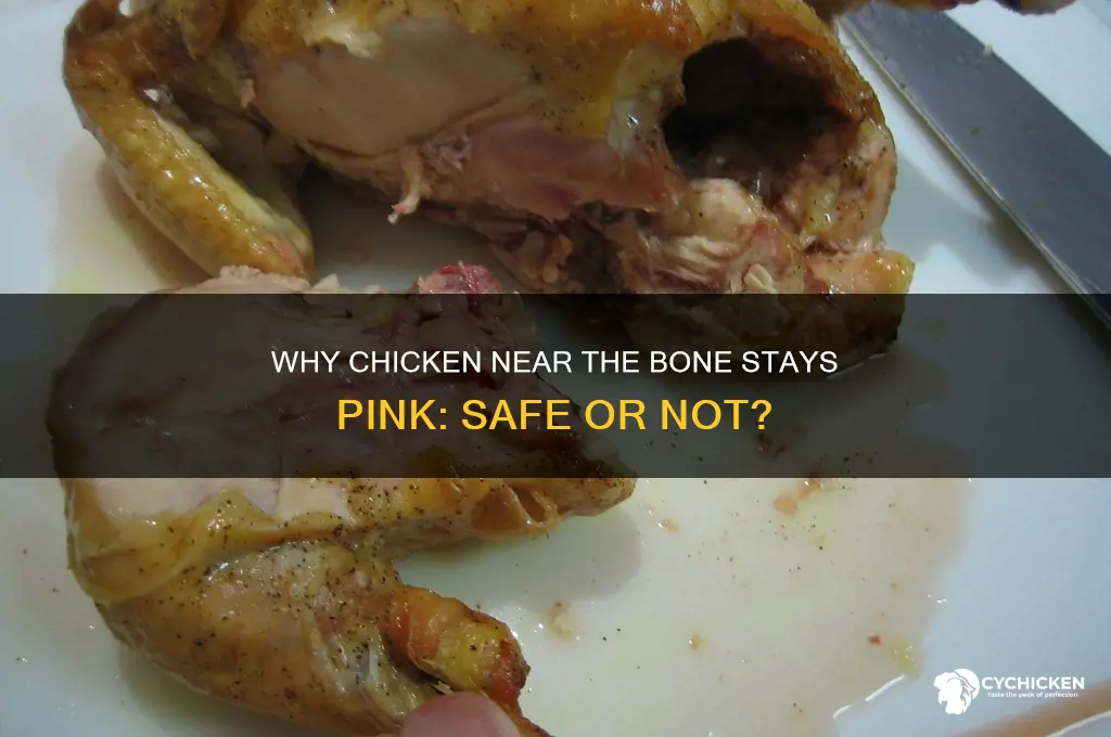 does chicken stay pink by the bone