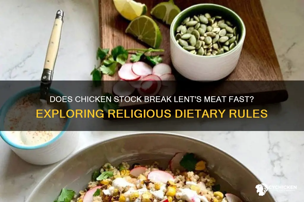 does chicken stock count as meat for lent