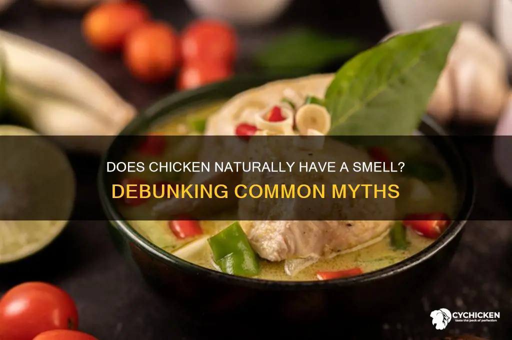 does chicken supoised to smell at all