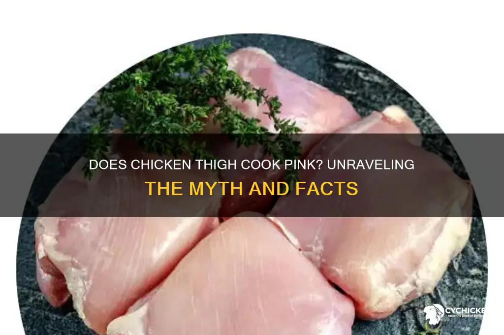 does chicken thigh cook pink