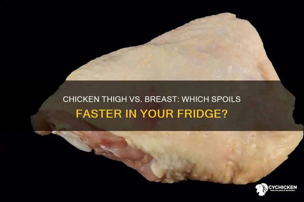 does chicken thigh go bad faster than breast