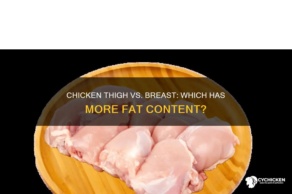 does chicken thigh have more fat than breast