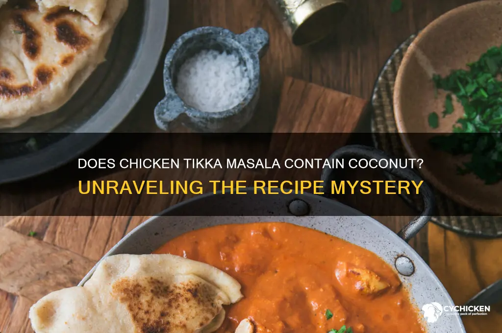 does chicken tikka masala have coconut in it