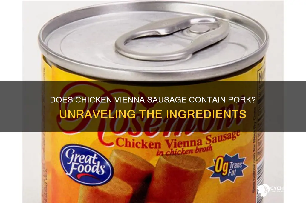 does chicken vienna sausage have pork in it