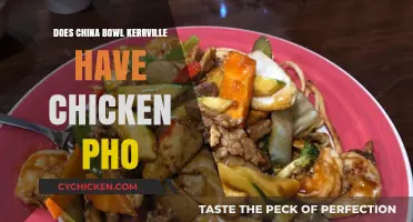 Does China Bowl Kerrville Serve Chicken Pho? A Menu Review